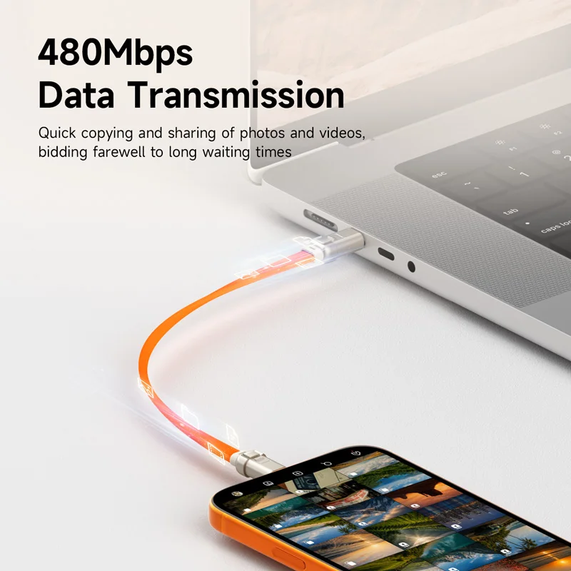 Миниатюра Кабель-брелок Hagibis USB-C для iPhone, 240 Вт
