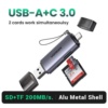 Миниатюра Кардридер UGREEN для SD/microSD, USB 3.0 и USB-C