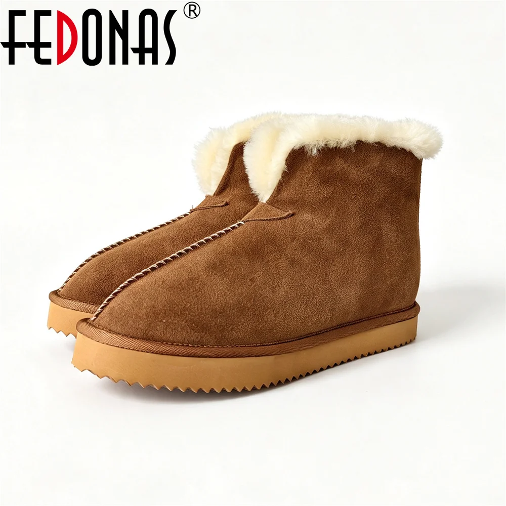 Женские зимние ботинки FEDONAS из замши
