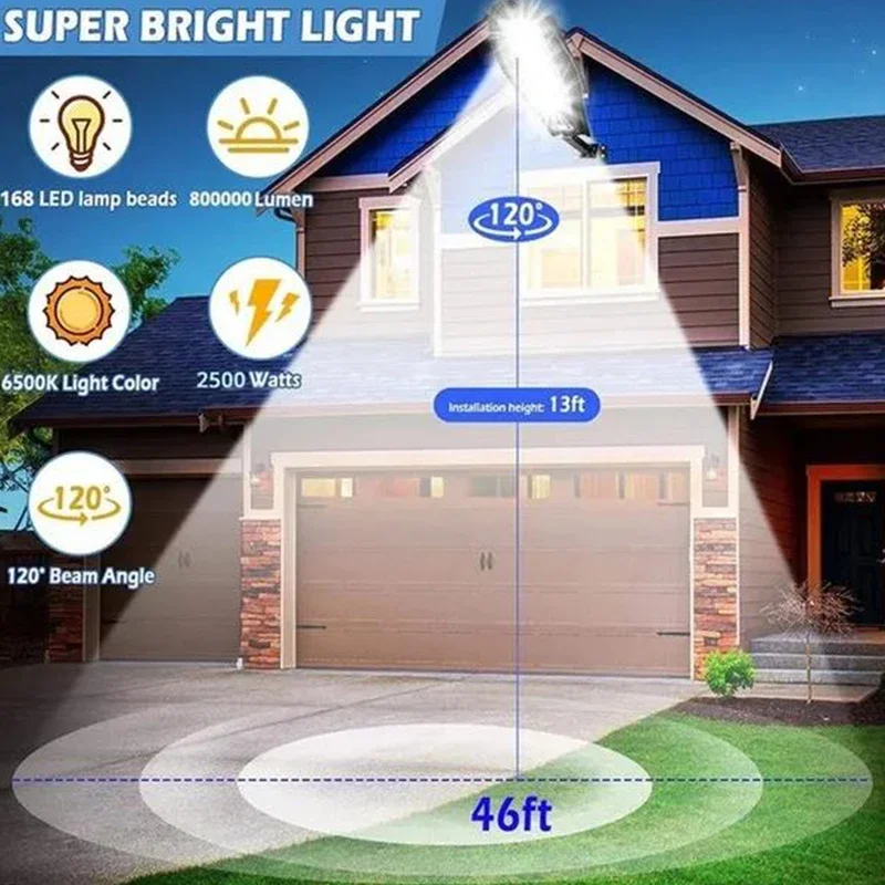 Солнечный уличный светильник 168 LED  IP65