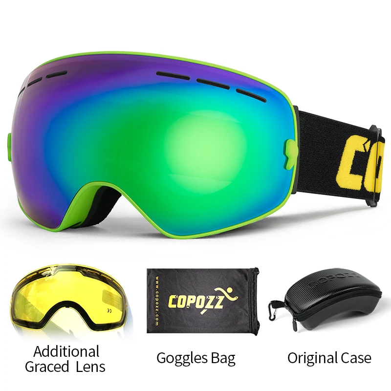 Миниатюра Лыжные очки COPOZZ с жёлтыми линзами UV400