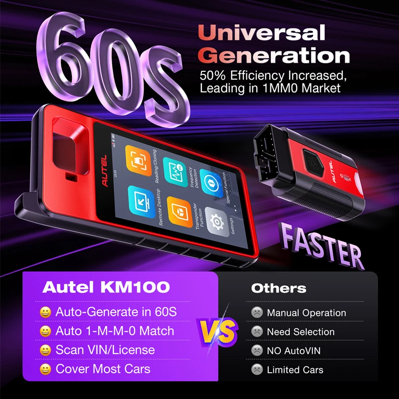 Миниатюра Программатор ключей Autel KM100 V200