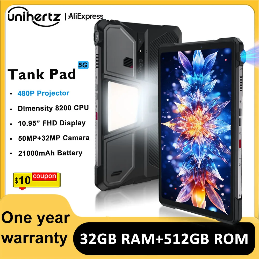 Миниатюра Планшет Unihertz Tank Pad 10,9″, 16/512 ГБ