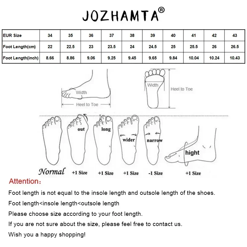 Миниатюра Женские ботильоны JOZHAMTA, размеры 34-43, модные туфли на круглых каблуках из натуральной кожи, зимние ботинки, офисная женская повседневная обувь