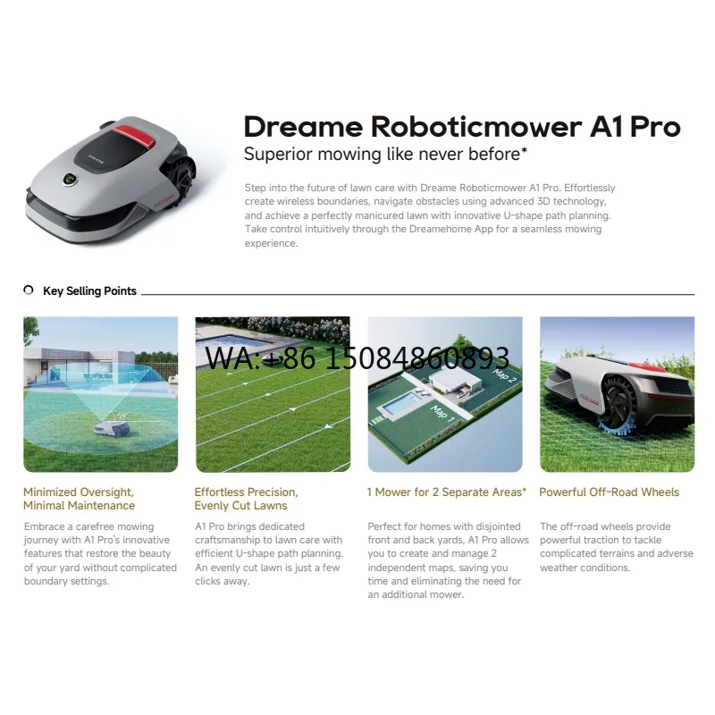 Миниатюра Робот-газонокосилка Dreame A1 Pro Smart