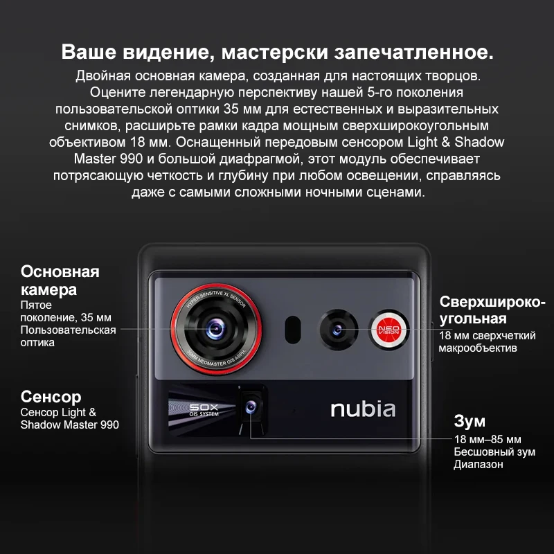 Миниатюра Смартфон Nubia Z80 Ultra, до 16 ГБ и 1 ТБ