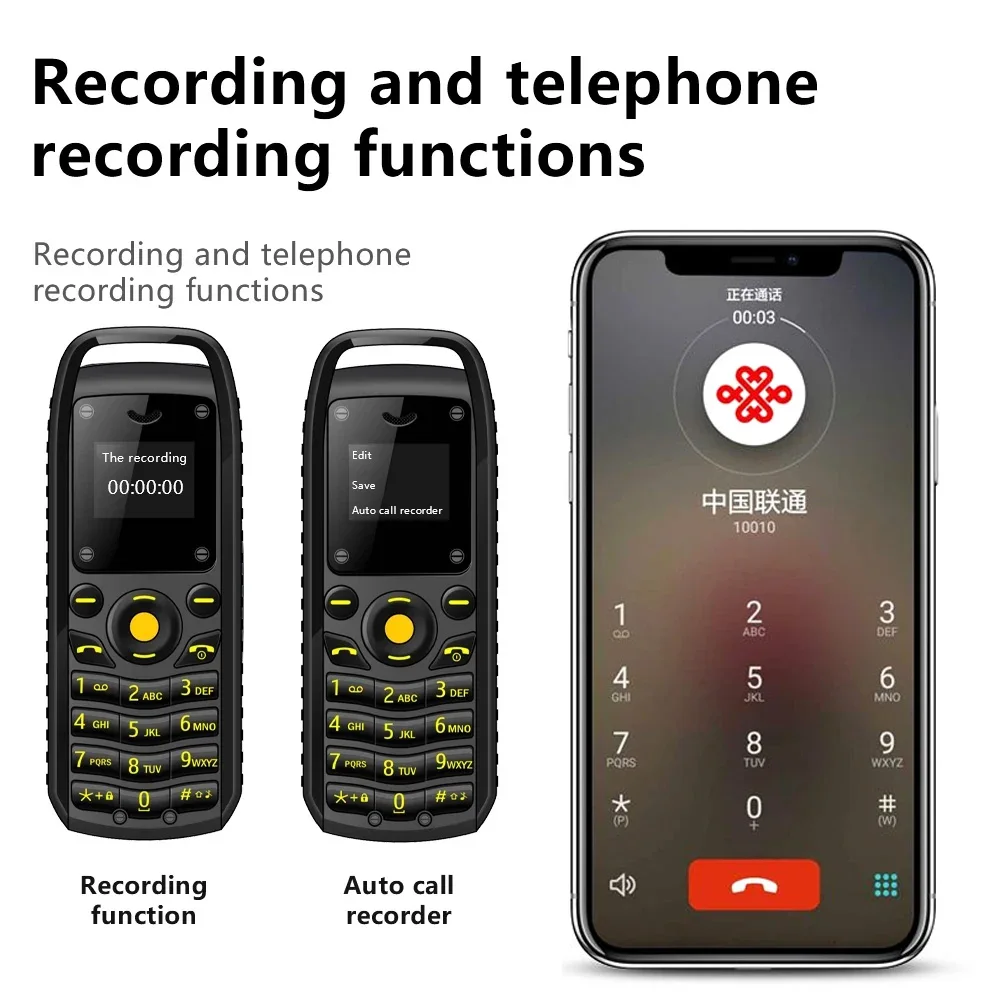 Миниатюра Мини-телефон UNIWA B25 2G с Bluetooth-гарнитурой, две SIM