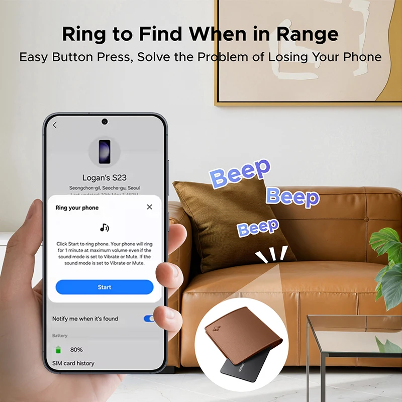 Миниатюра Bluetooth-трекер UGREEN для Samsung Galaxy, поиск ключей и вещей