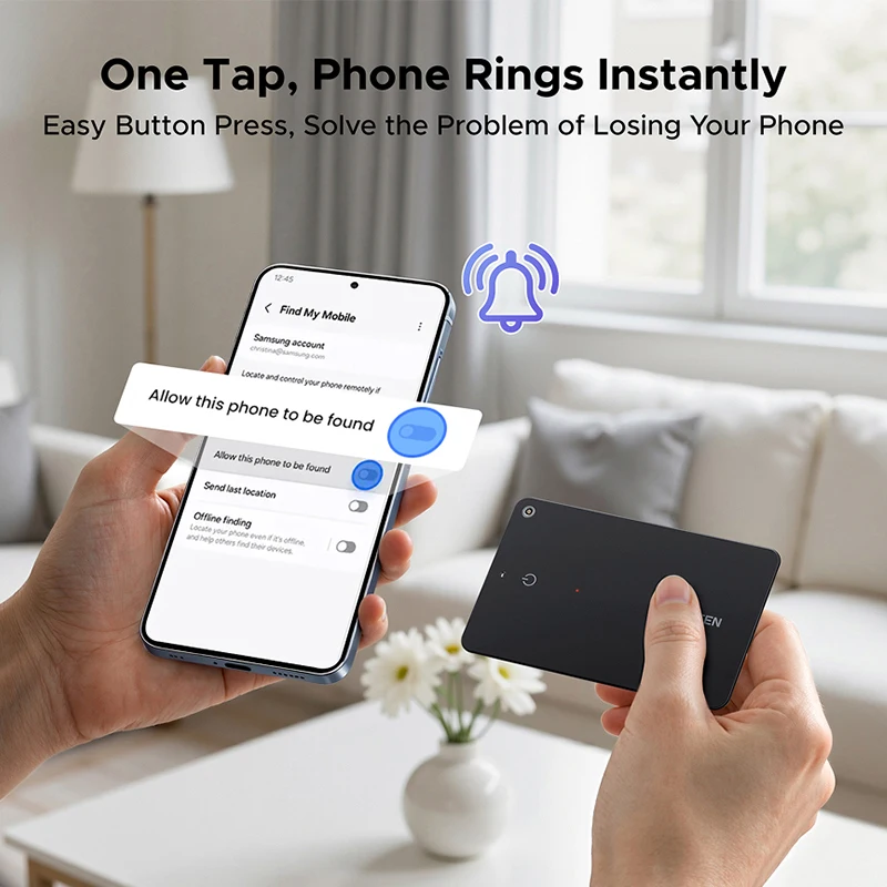 Bluetooth-трекер UGREEN для Samsung Galaxy, поиск ключей и вещей