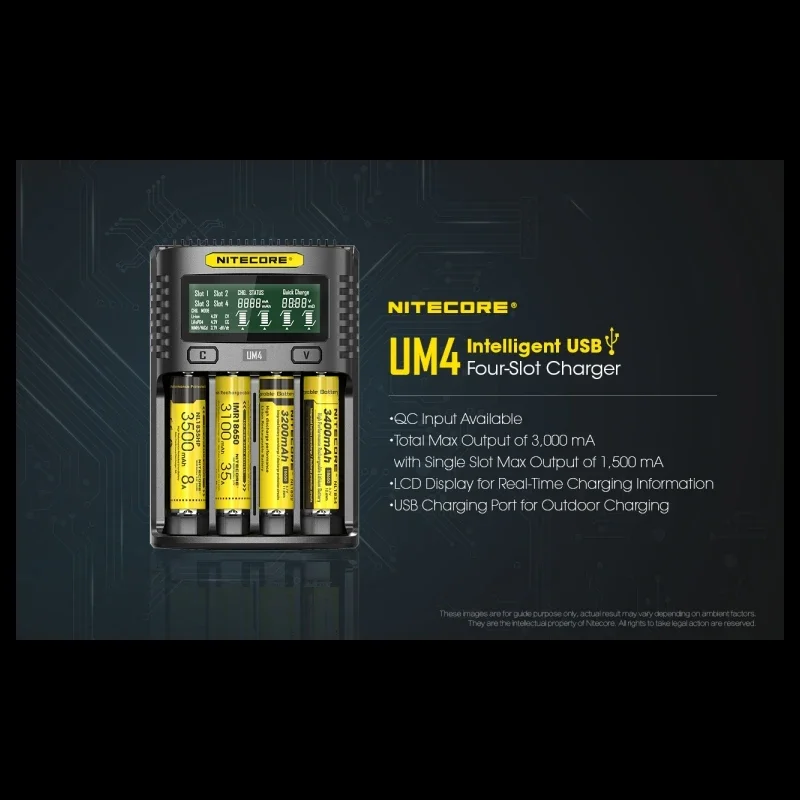 Миниатюра Зарядное устройство Nitecore UM4 для аккумуляторов