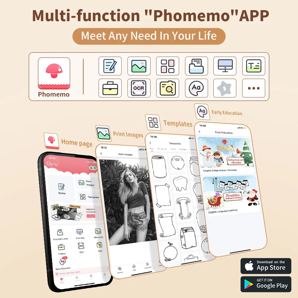 Миниатюра Карманный термопринтер наклеек Phomemo T02