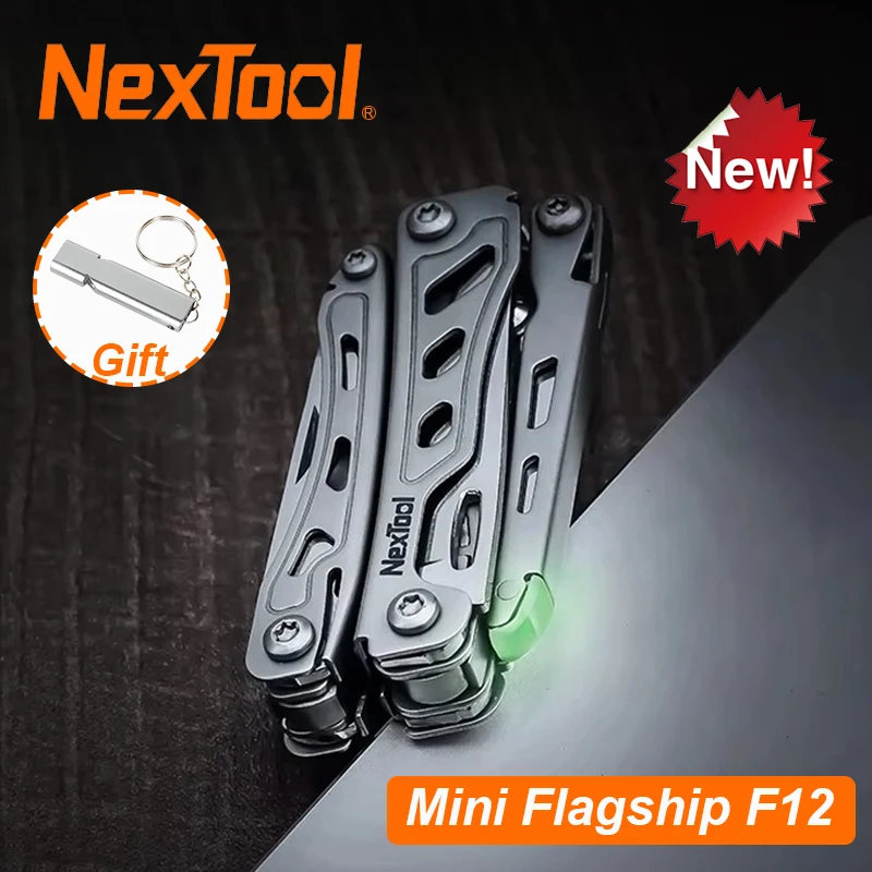 Миниатюра Мультитул NexTool Mini F12, 13 в 1, нержавеющая сталь