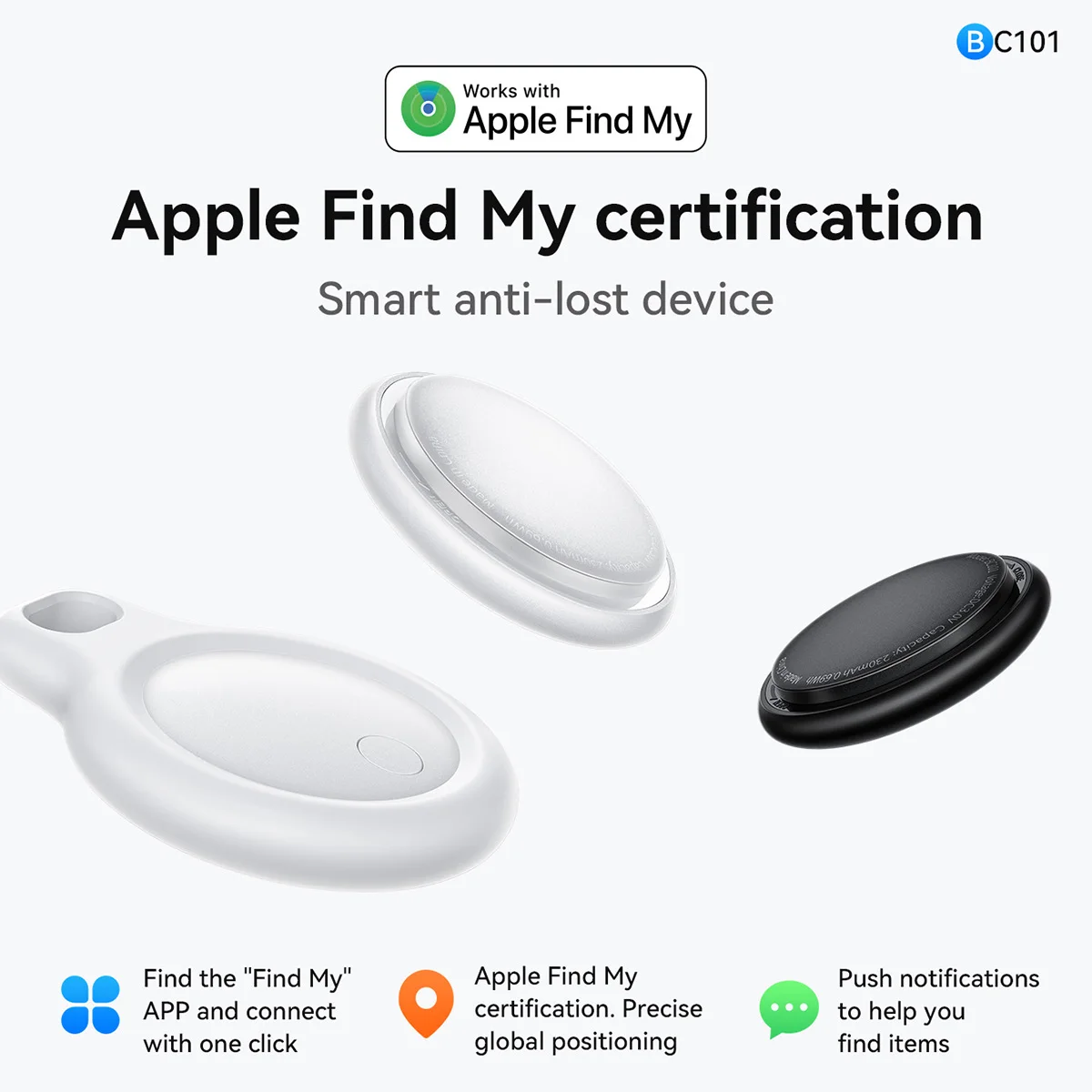 Миниатюра Трекер-метка BC101 для ключей, кошелька и питомца, Bluetooth