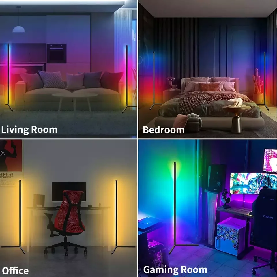 Умный угловой торшер RGB с синхронизацией под музыку