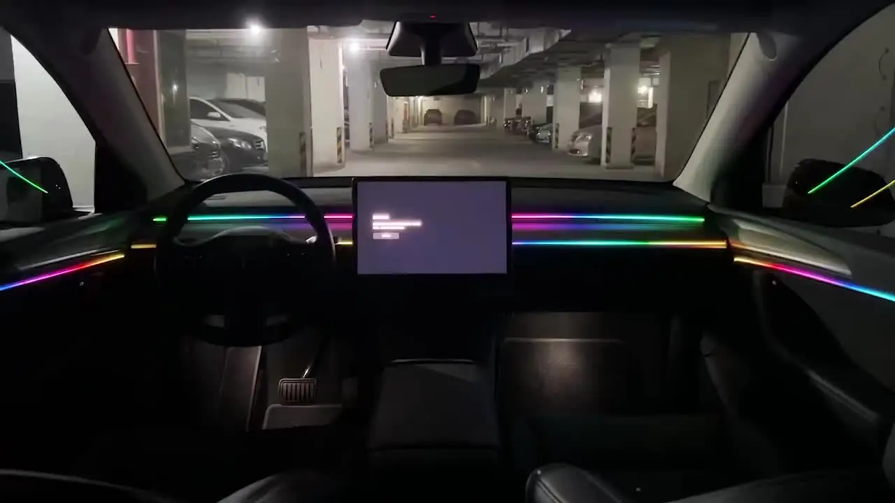 Миниатюра Скрытая RGB-подсветка салона автомобиля, 64 цвета