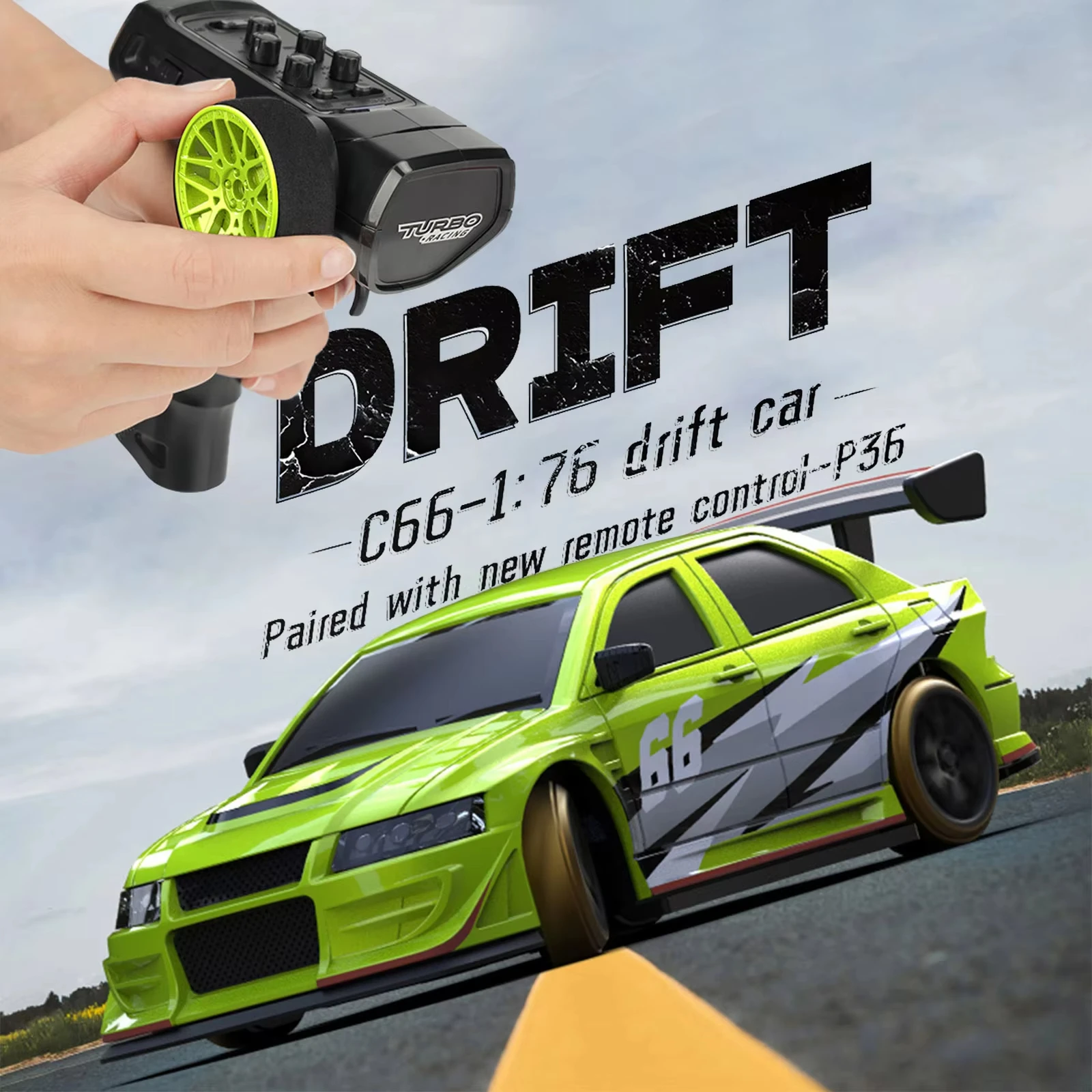 Миниатюра Радиоуправляемая машинка Turbo Racing C66, масштаб 1:76