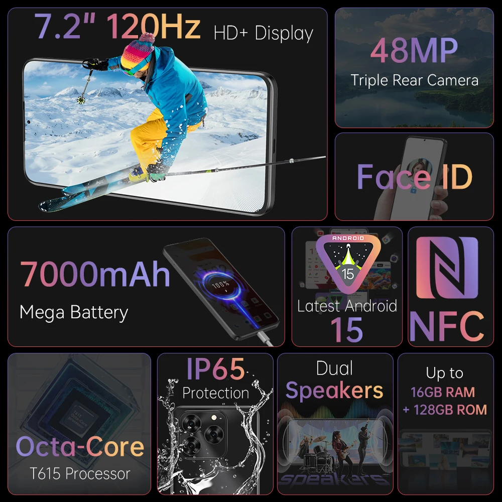 Миниатюра Смартфон CUBOT Note 60 с экраном 120 Гц