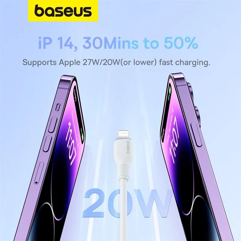 Кабель Baseus USB-C–Lightning для iPhone, 20 Вт