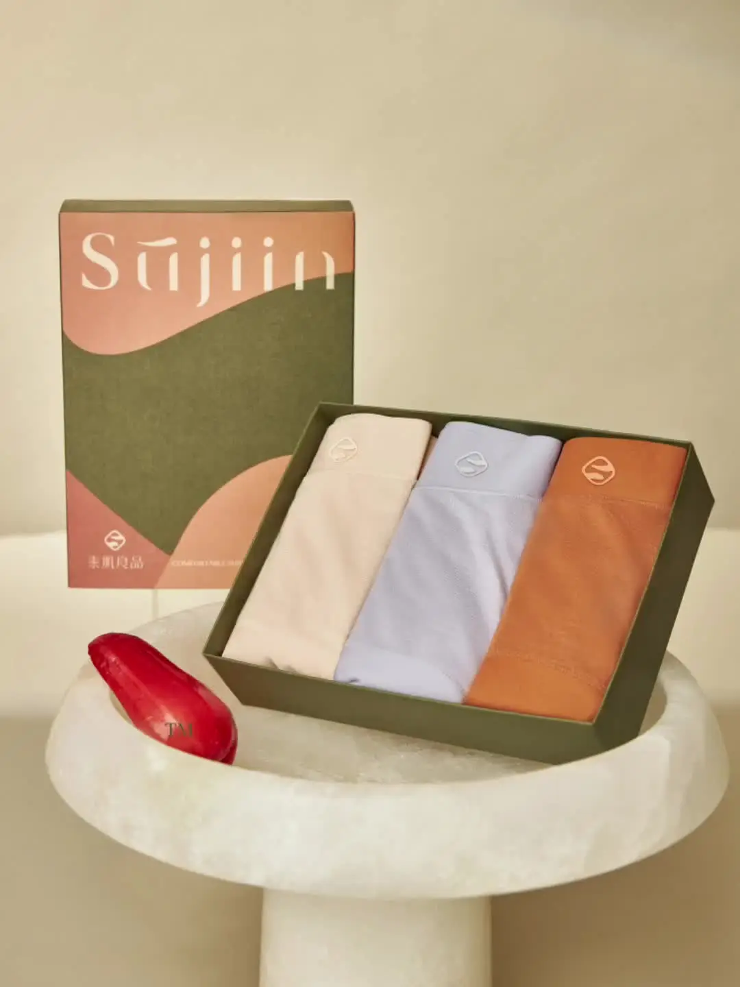Бесшовные трусы SUJIIN из нейлона, 3 штуки