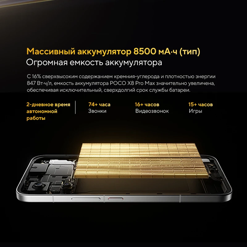 Смартфон Poco X8 Pro Max, 12 ГБ ОЗУ, Global