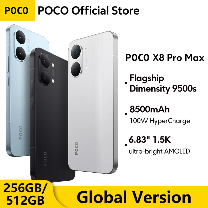 Миниатюра Смартфон Poco X8 Pro Max, 12 ГБ ОЗУ, Global