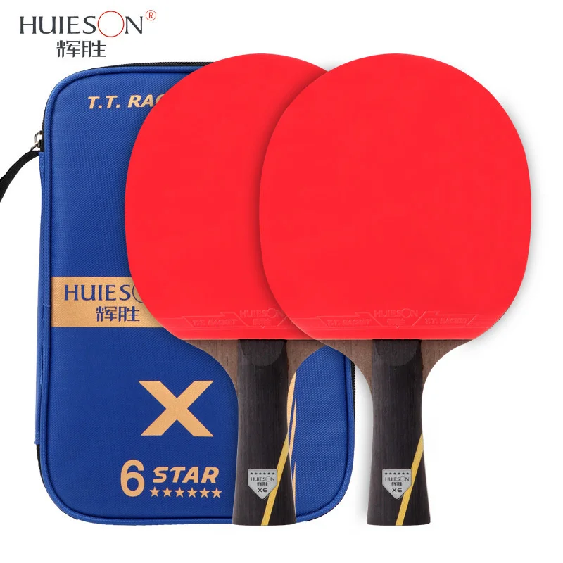 Ракетки для пинг-понга Huieson 6 Star, углеволокно, 2 шт.
