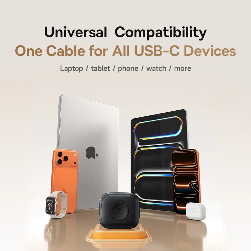 Миниатюра Кабель Baseus USB-C 100 Вт, выдвижной, PD/QC