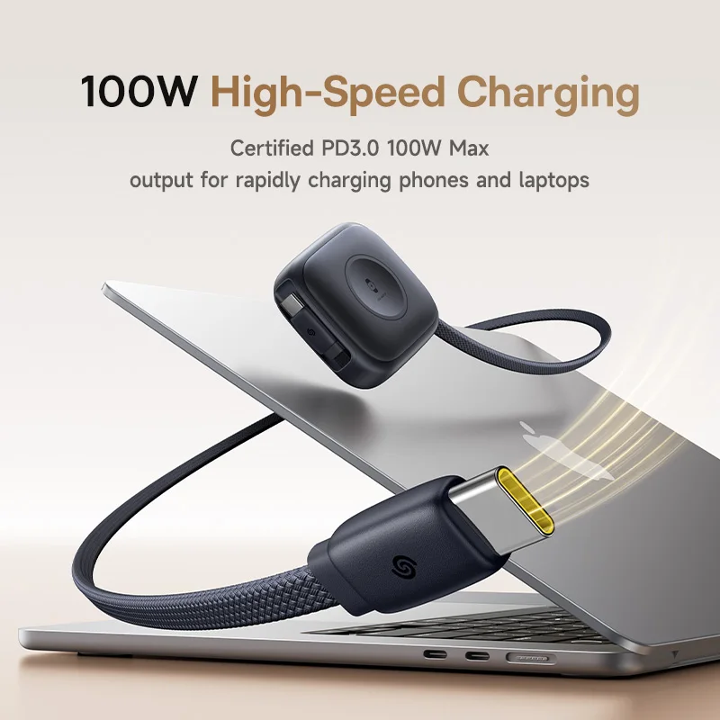 Кабель Baseus USB-C 100 Вт, выдвижной, PD/QC