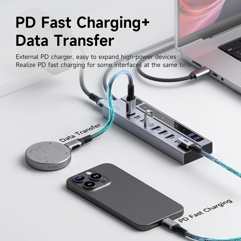 Hagibis USB C Док-станция с переключателями