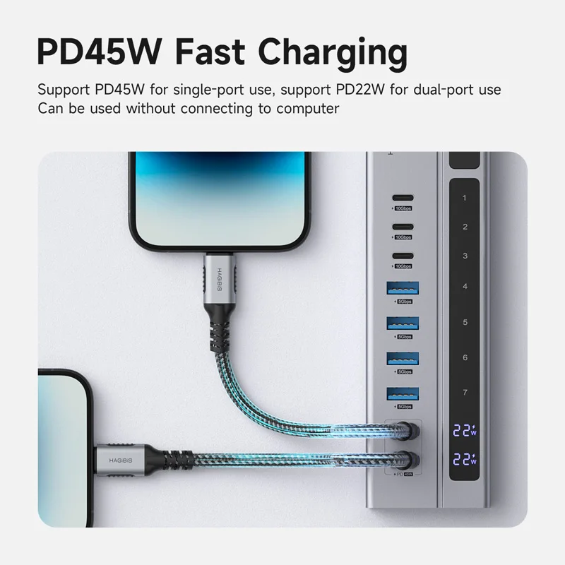 Hagibis USB C Док-станция с переключателями