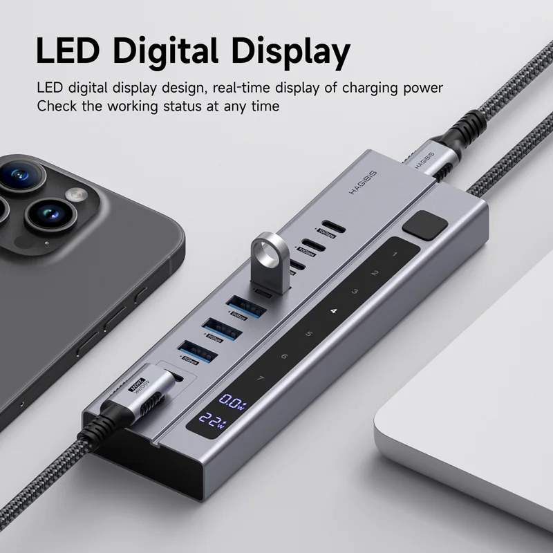 Миниатюра Hagibis USB C Док-станция с переключателями