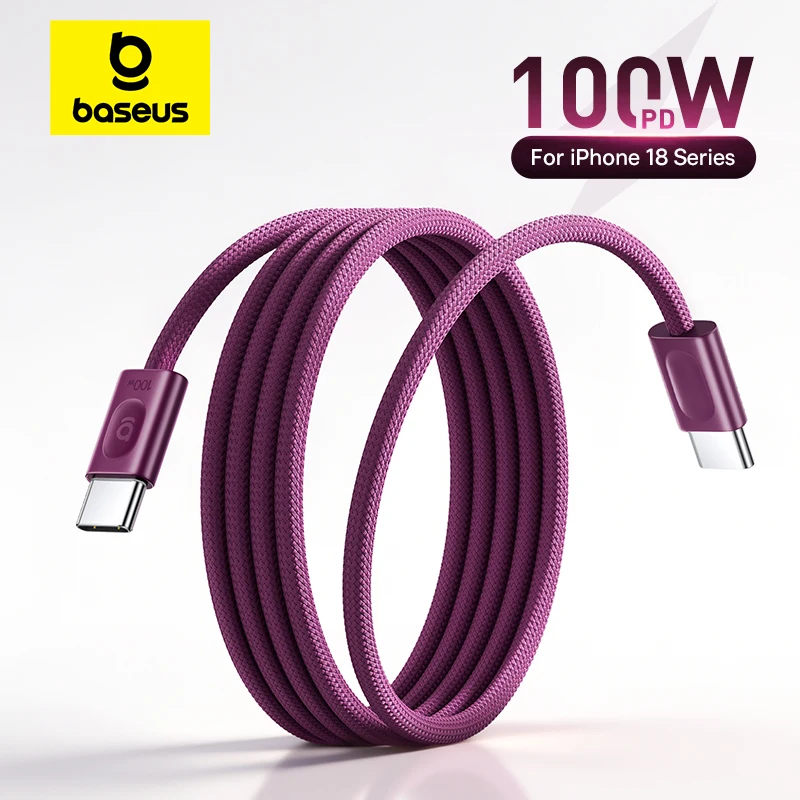 Кабель Baseus USB Type-C 100 Вт, быстрая зарядка PD