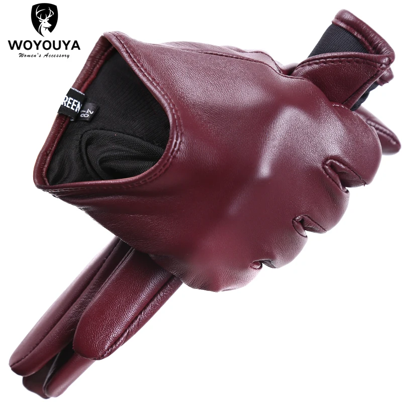 Миниатюра Женские кожаные перчатки WOYOUYA