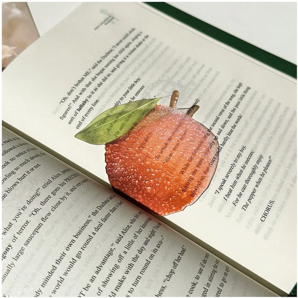 Прозрачные закладки для книг в форме фруктов