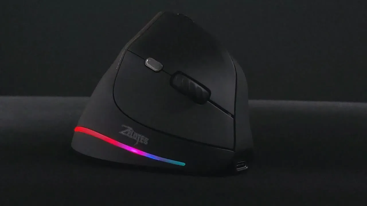 Миниатюра Вертикальная игровая мышь Zelotes F18, Bluetooth, 24000 DPI