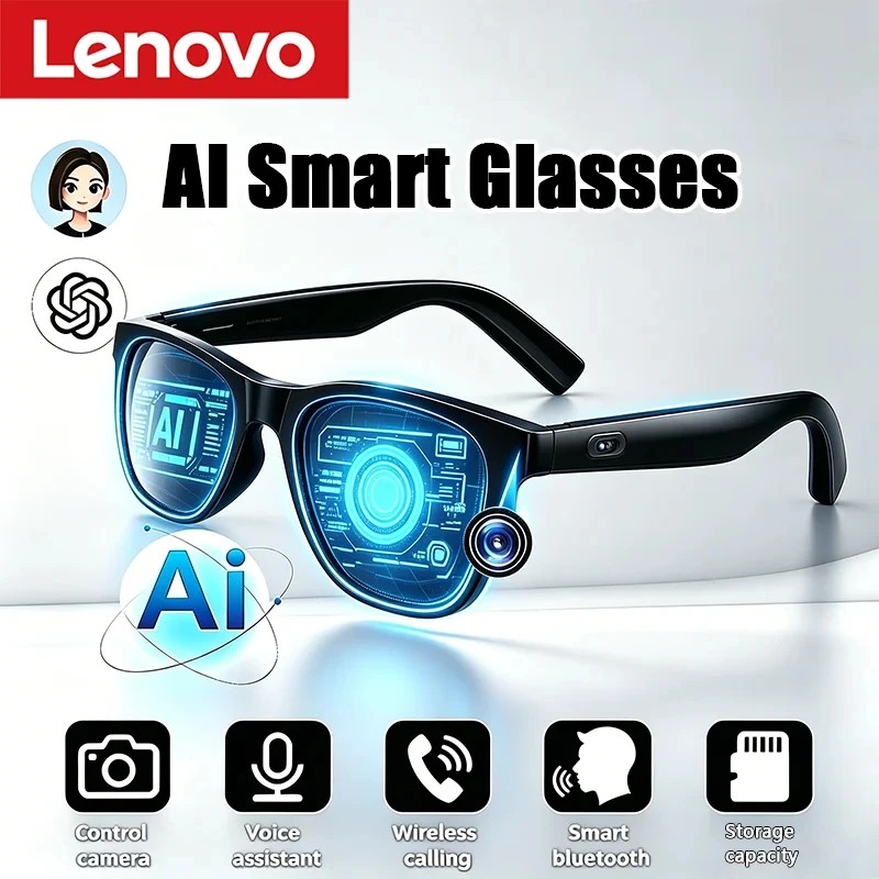 Lenovo AI Smart Glasses D12 Черные