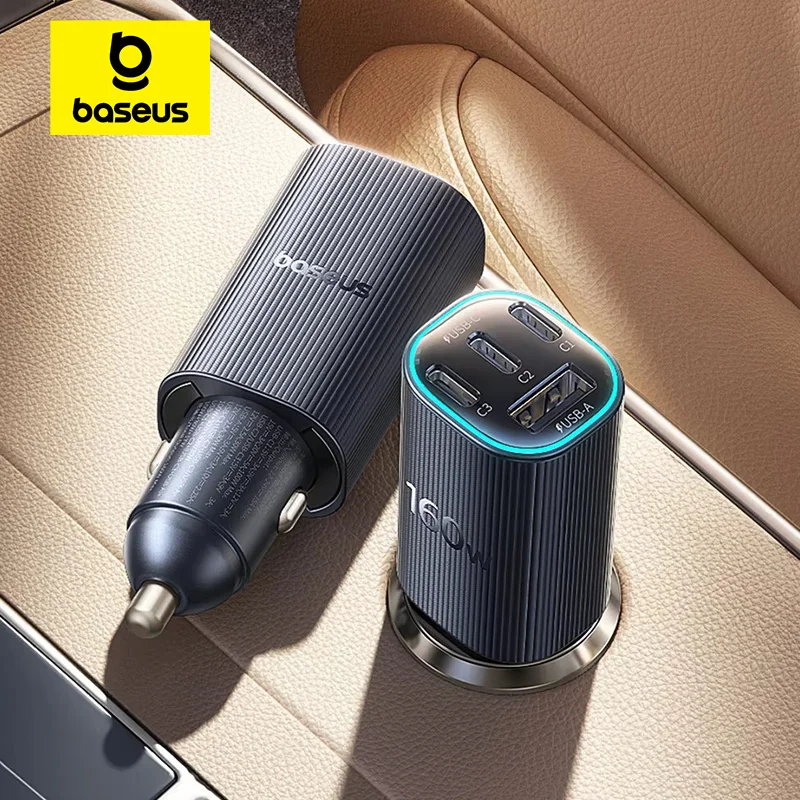 Автомобильное зарядное устройство Baseus 160 Вт, 4 USB
