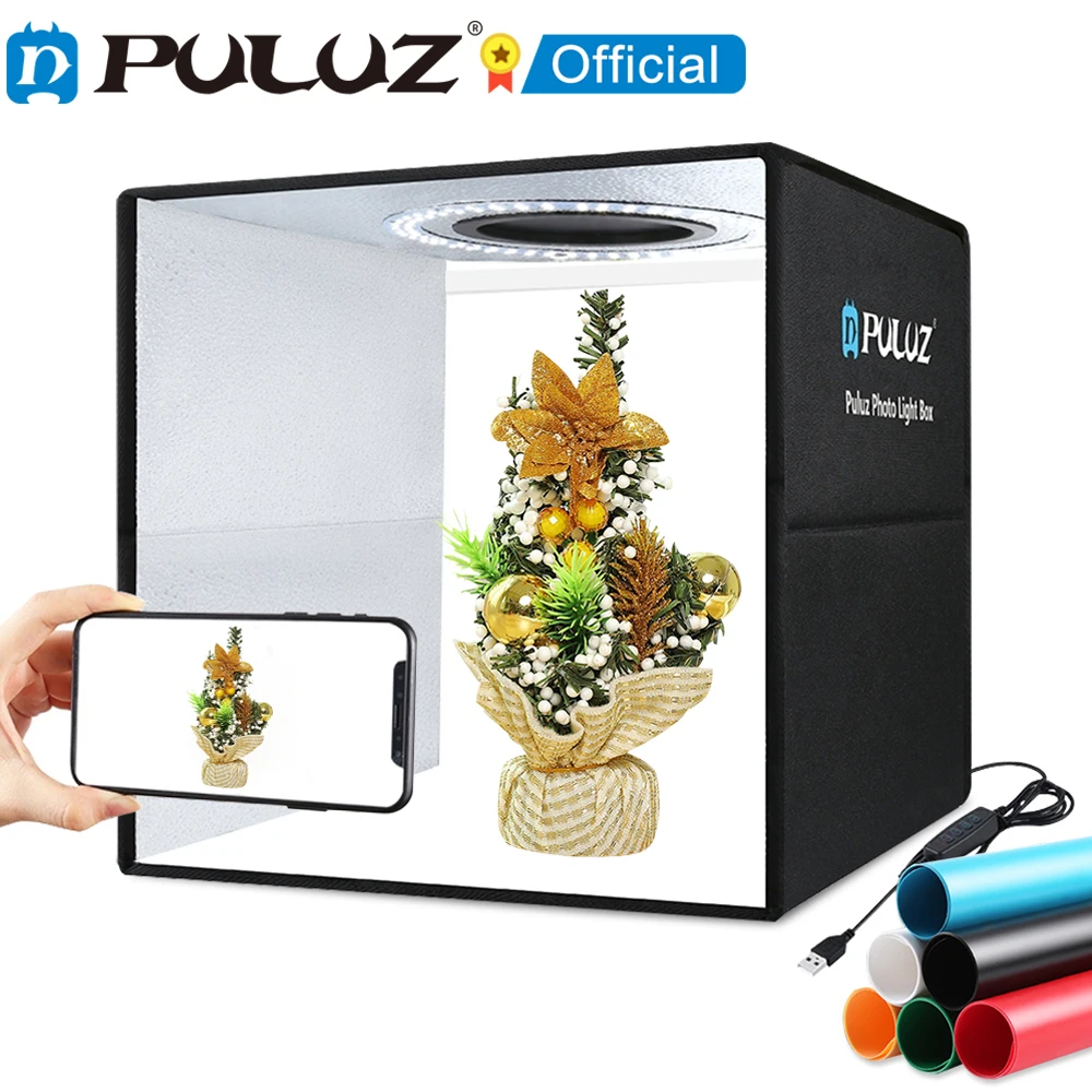 Миниатюра Лайтбокс PULUZ для предметной съемки, 30 см, 6 фонов