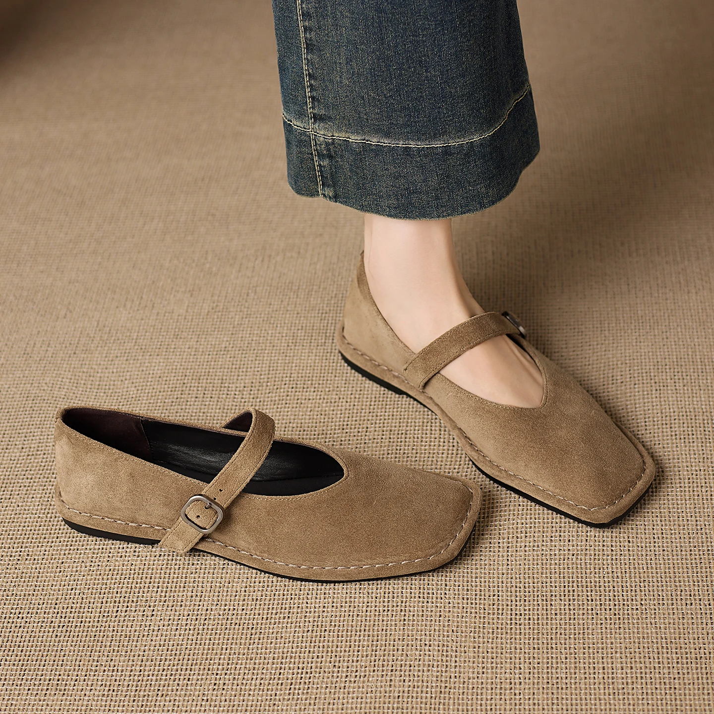 Миниатюра Туфли Мэри Джейн ESVEVA из натуральной кожи, 34-43