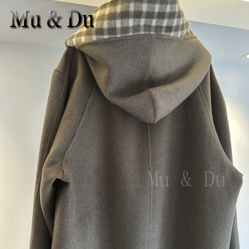 Миниатюра Кашемировое пальто Mu&Du в клетку