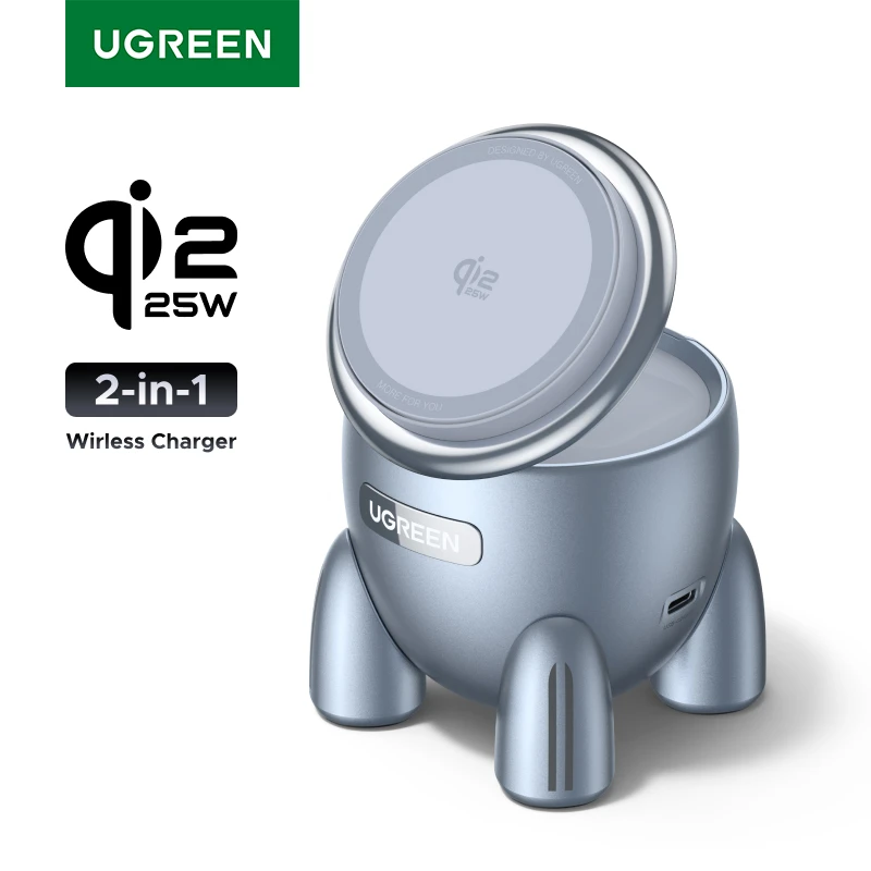 Беспроводная зарядка UGREEN MagFlow Qi2, 25 Вт