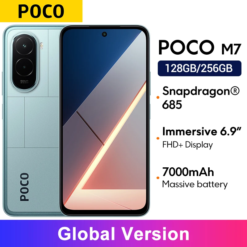 Смартфон Poco M7, глобальная версия, 6/128 или 8/256 ГБ