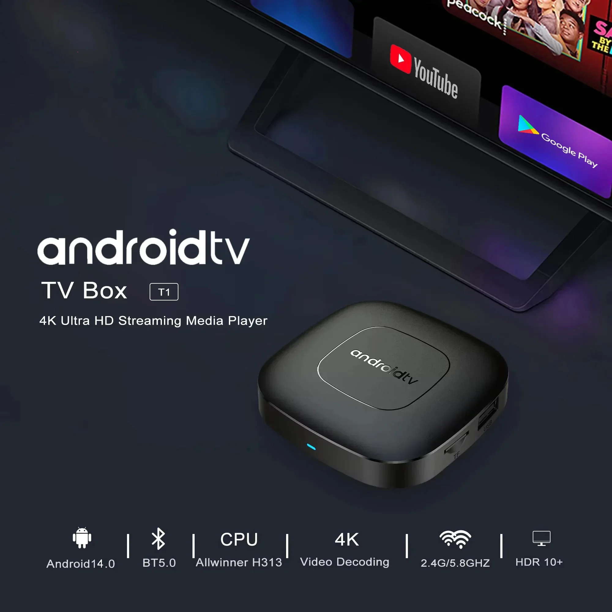Миниатюра Android TV Box Allwinner H313 с Google Assistant и Wi-Fi 5G