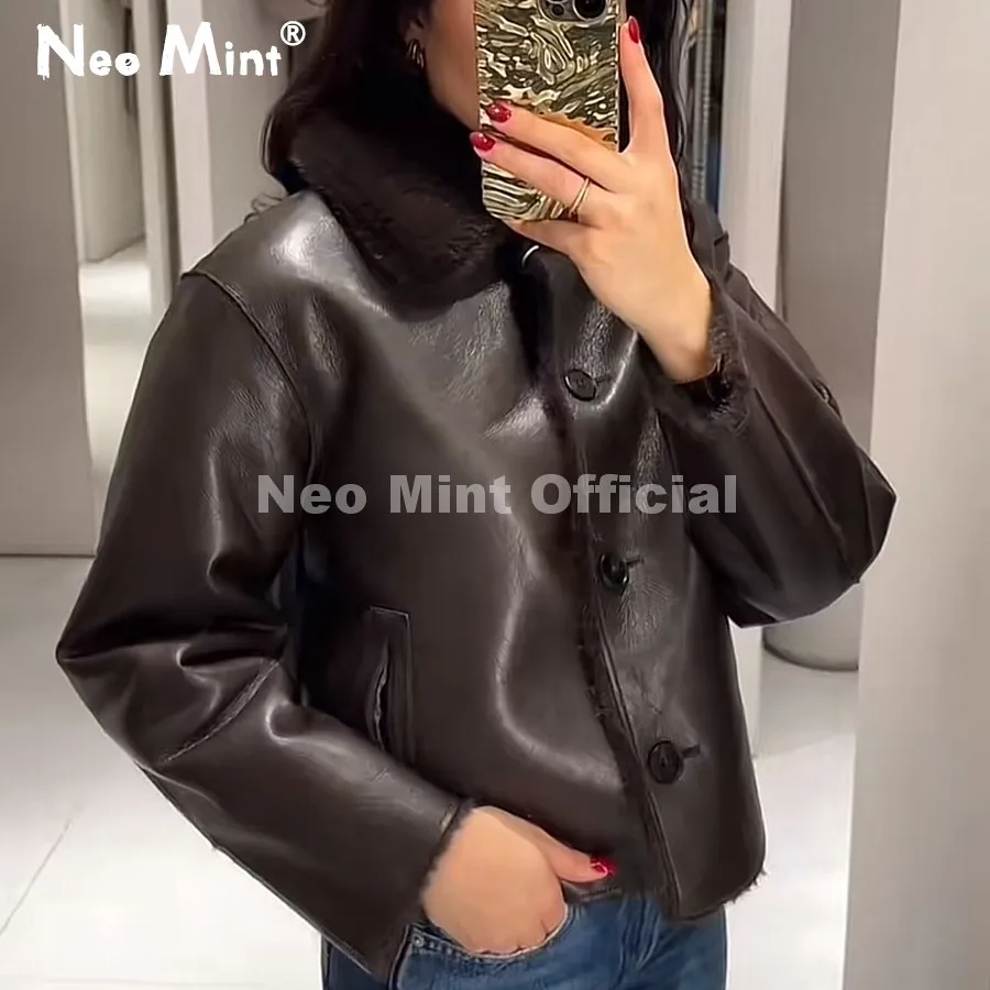 Миниатюра Зимняя ветрозащитная куртка Neo Mint с мехом