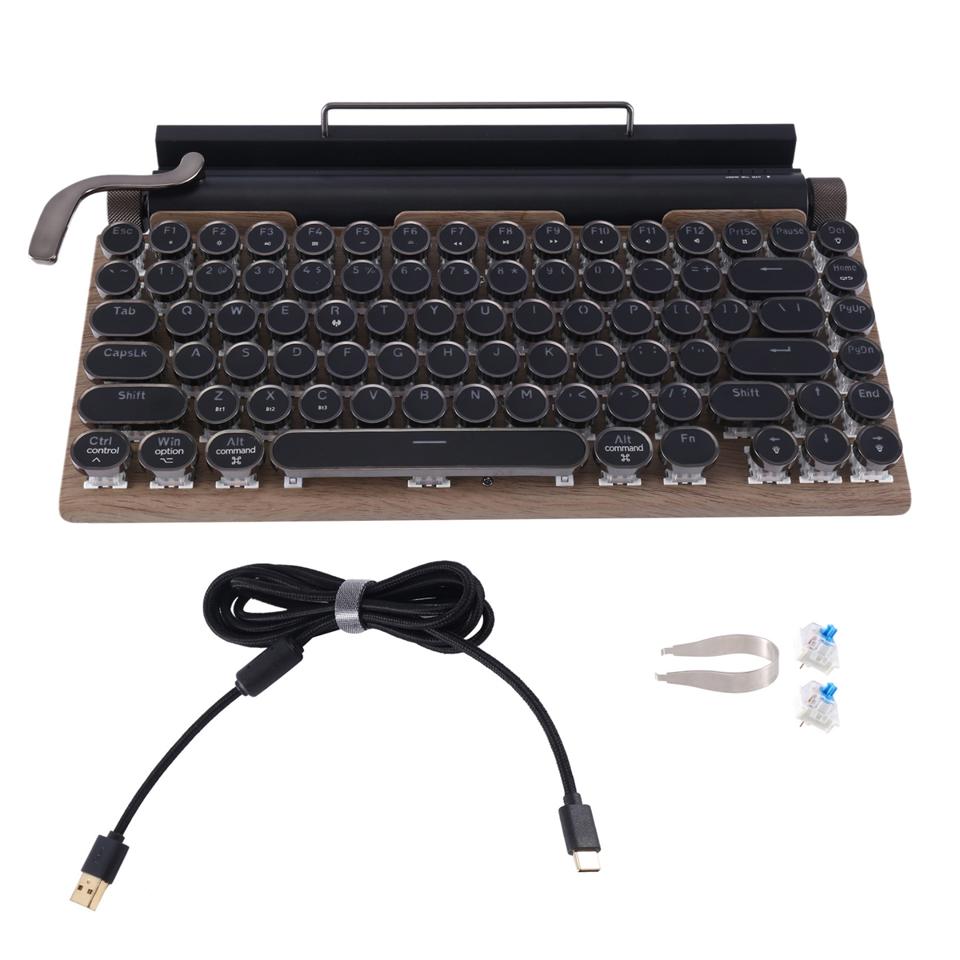 Механическая клавиатура Retro Typewriter, беспроводная, 83 клавиши