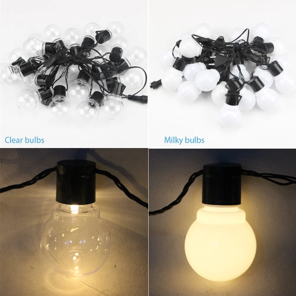 Миниатюра LED-гирлянда Yijinsky 20/38 ламп, 220 В, белый/тёплый свет