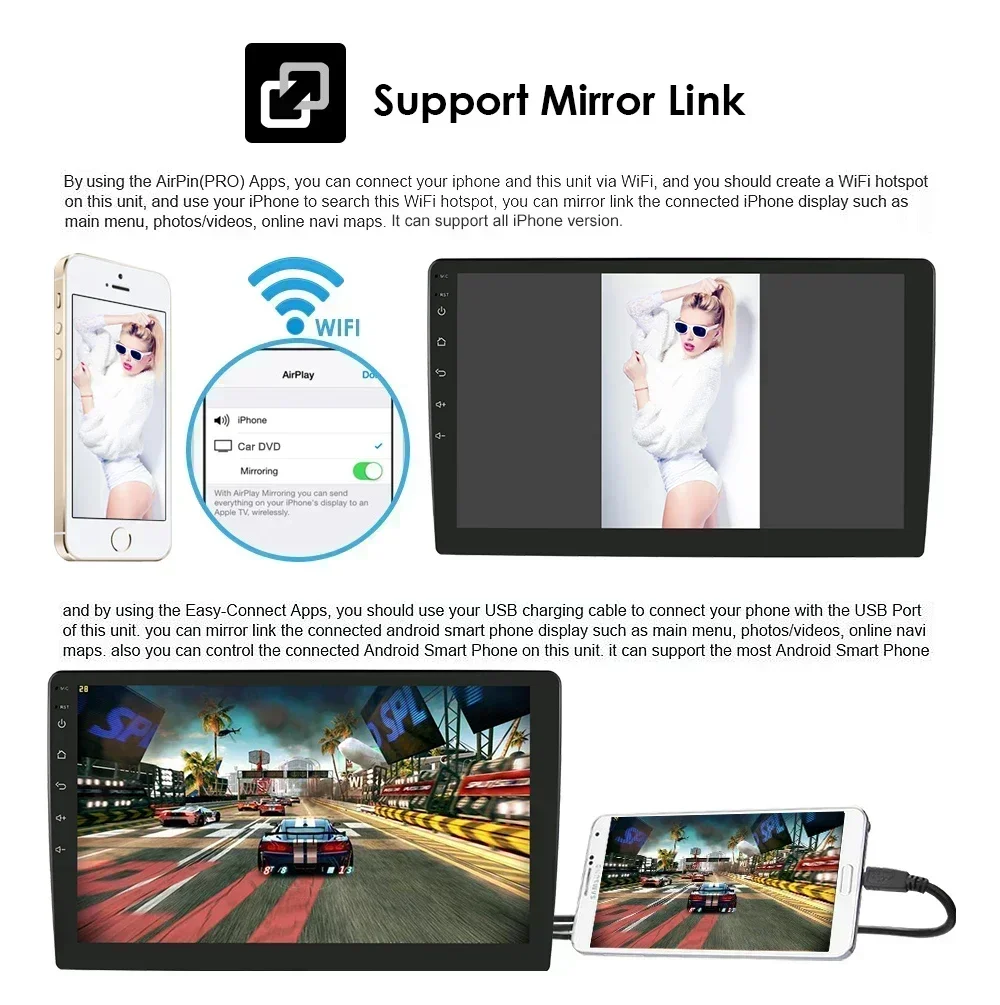 Миниатюра Автомагнитола 1 Din 10,1 дюйма с GPS и 4G