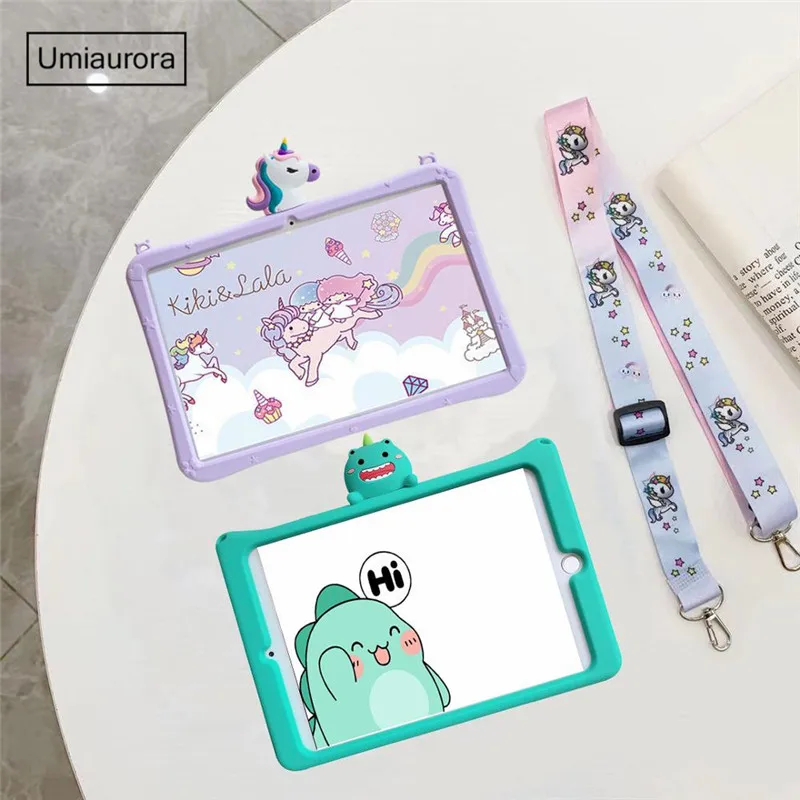Миниатюра Детский силиконовый чехол для планшета Huawei MatePad с ремешком
