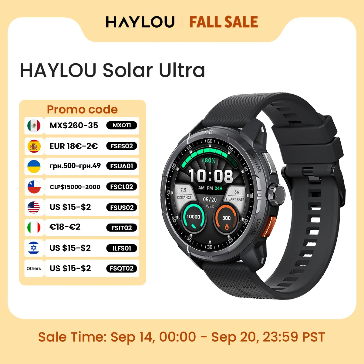 Миниатюра Умные часы HAYLOU Solar Ultra с GPS