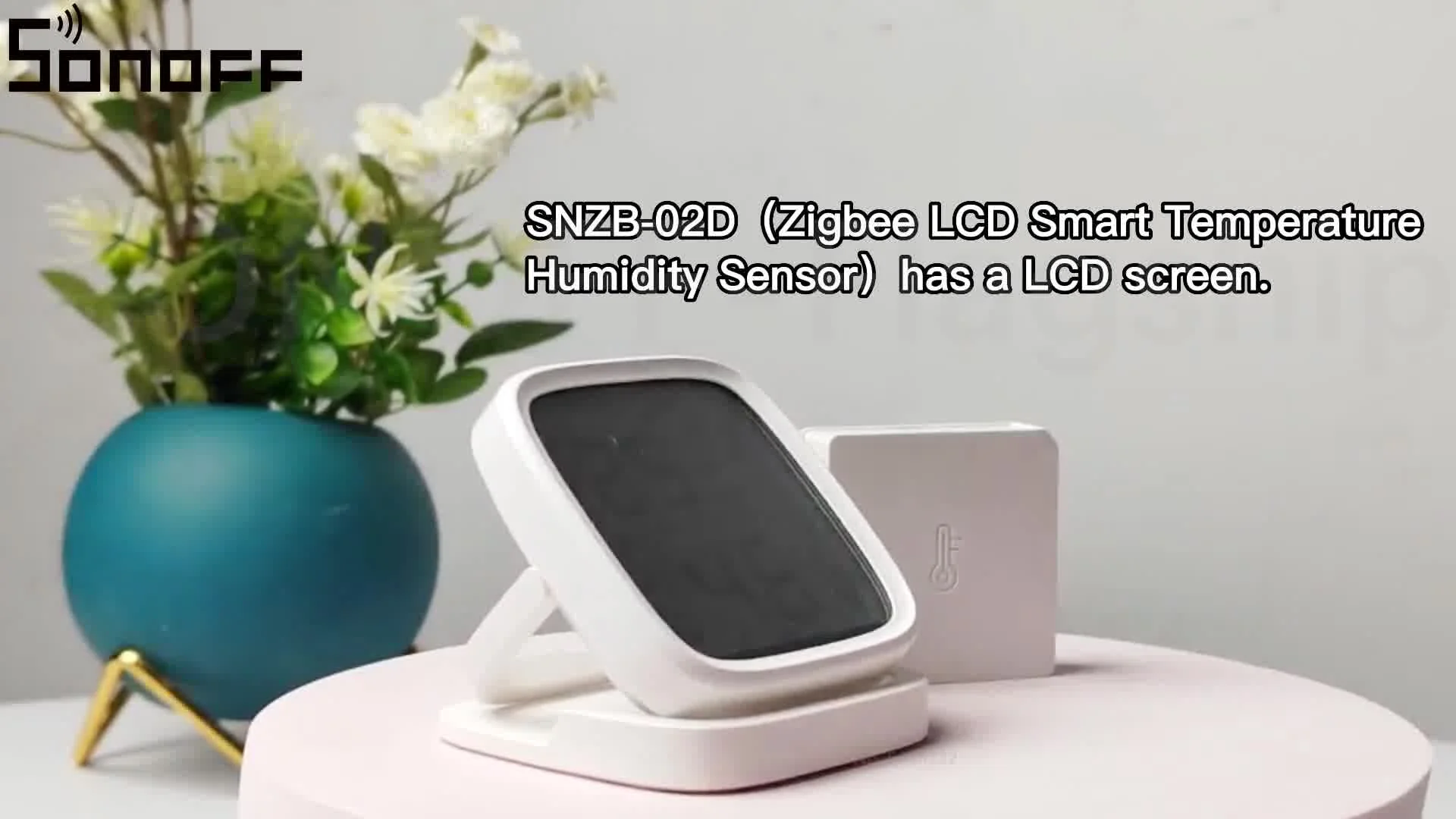 Миниатюра Датчик температуры и влажности SONOFF SNZB-02D, белый
